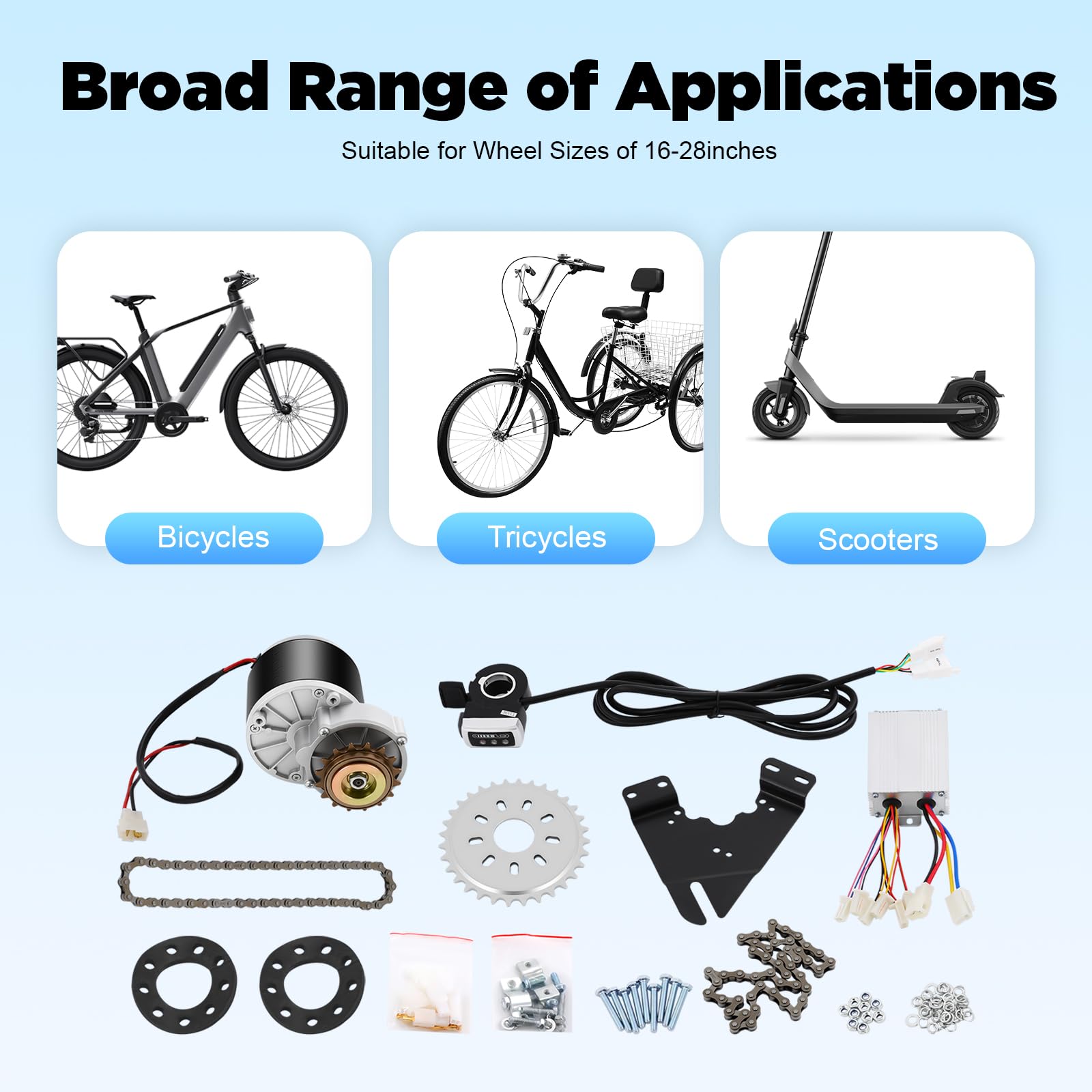 conversion kits for bicycles to electric Amazon.com: 24V/36V 250W/350W Electric Bicycle Motor Kit, E-Bike Left Side  Drive Motor Kit Mountain Bicycle Conversion Set with Twist/Thumb Throttle,  Fit Most of Common Bicycle : Sports & Outdoors
