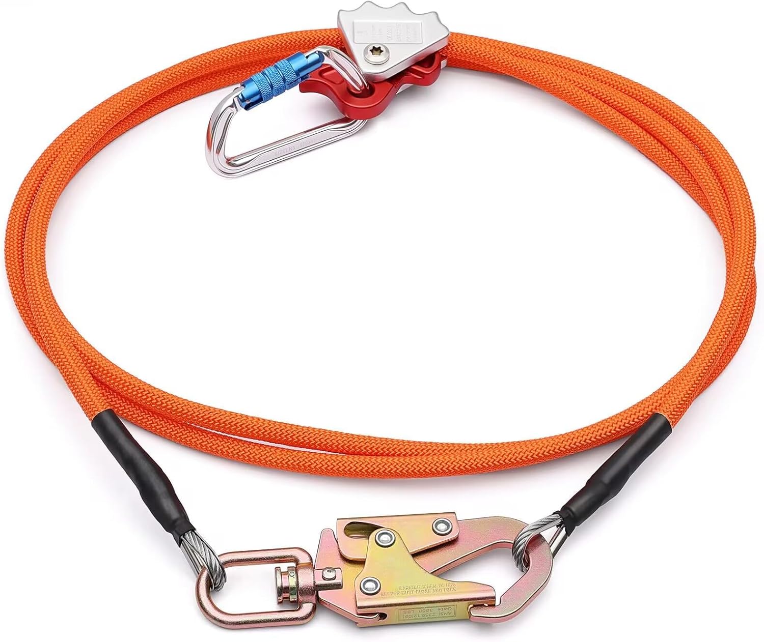 Flip Line – Tree Climbing Flipline Kit 1/2″ X 12ft Wire Core Flipline Kit with Triple Lock Carabiner Adjuster,Climbing Lanyard for Arborist, Tree Climbers and Work-at-Height Gear Flip Line – Tree Climbing Flipline Kit 1/2″ X 12ft Wire Core Flipline Kit with Triple Lock Carabiner Adjuster,Climbing Lanyard for Arborist, Tree Climbers and Work-at-Height Gear
