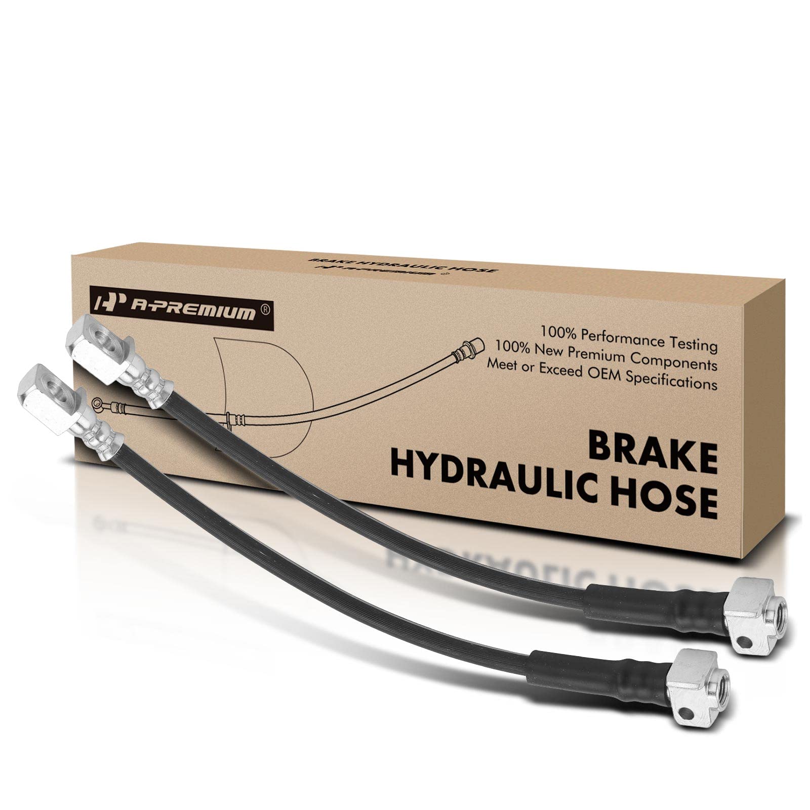 A-Premium Rear Brake Hydraulic Hose Compatible with Chevy, Buick, GMC, Isuzu and Saab Models - Trailblazer, Trailblazer EXT, Rainier, Envoy, Envoy XL,