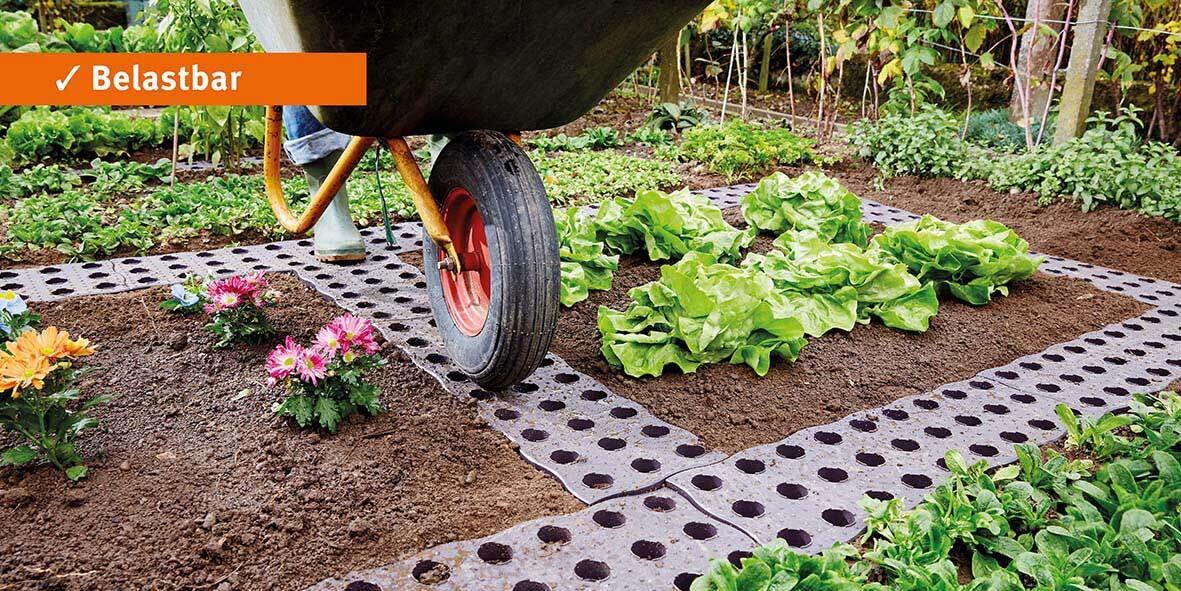 Yerd Garantia Maxi Beetplatten (Gartenplatten) 5er Set, 700 x 240 x 25 mm - einfach und schnell, trittsicher und flexibel - 240400