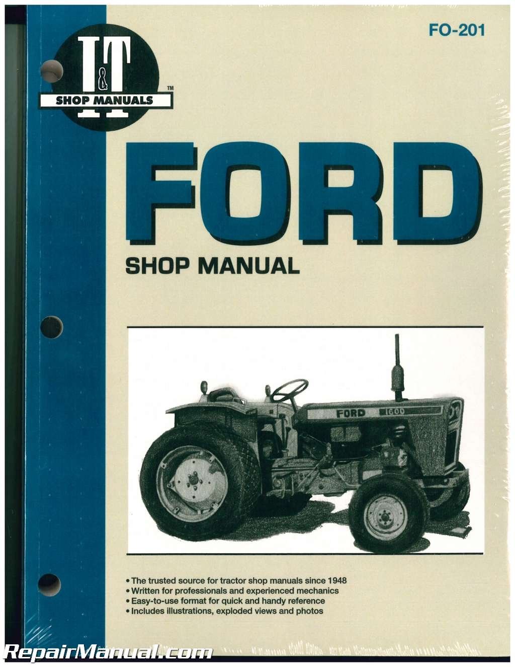 FO-201 Ford Fordson Tractor Repair Manual Dexta, Super Dexta, Major Diesel, Super Major