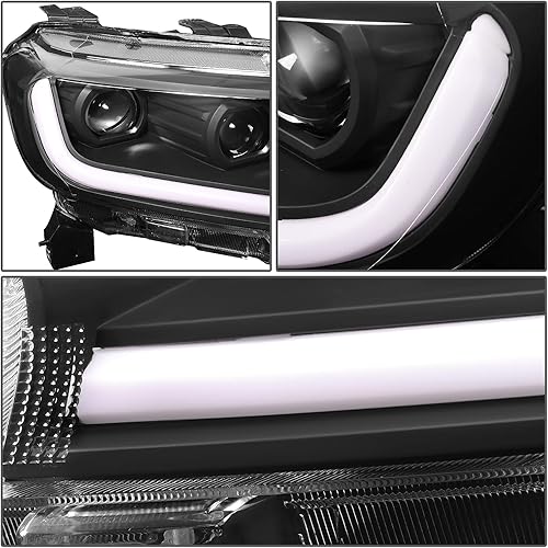 Miniatura 5 de DNA MOTORING HL-HPL-FR19-BK-CL1 LED DRL secuencial Chase Switchback Turn Signal Dual Proyector Negro Compatible con Ranger 19-22 XL XLT