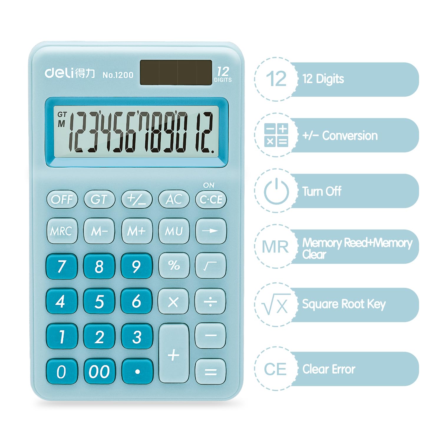 Snapklik.com : Deli Standard Function Basic Calculator, 12 Digit ...