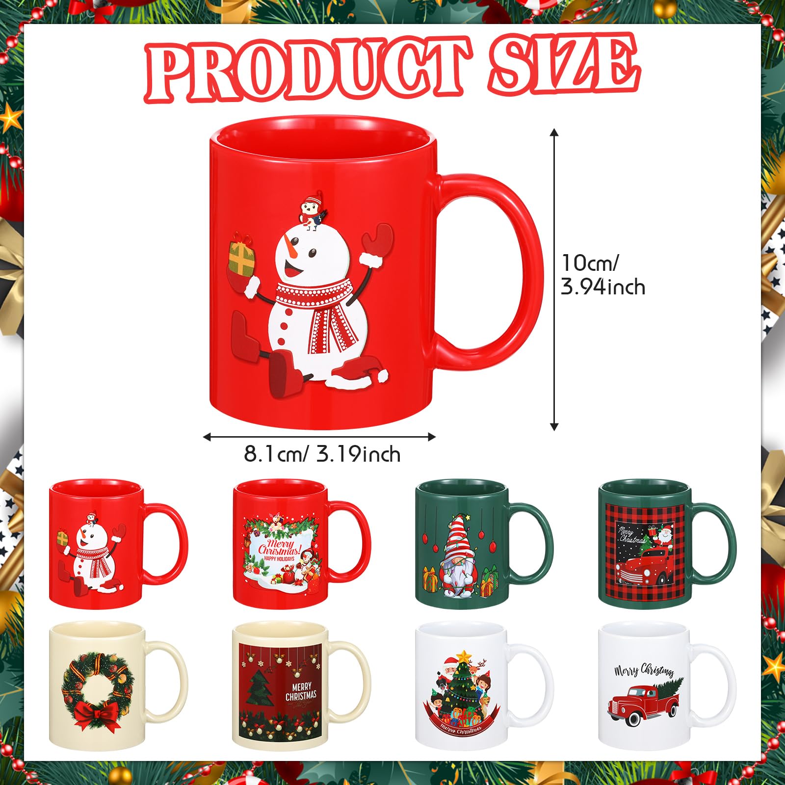 20 oz large coffee mug 20 OZ Large Coffee Mugs Ceramic Tall Coffee Cups with Handle White & Blue