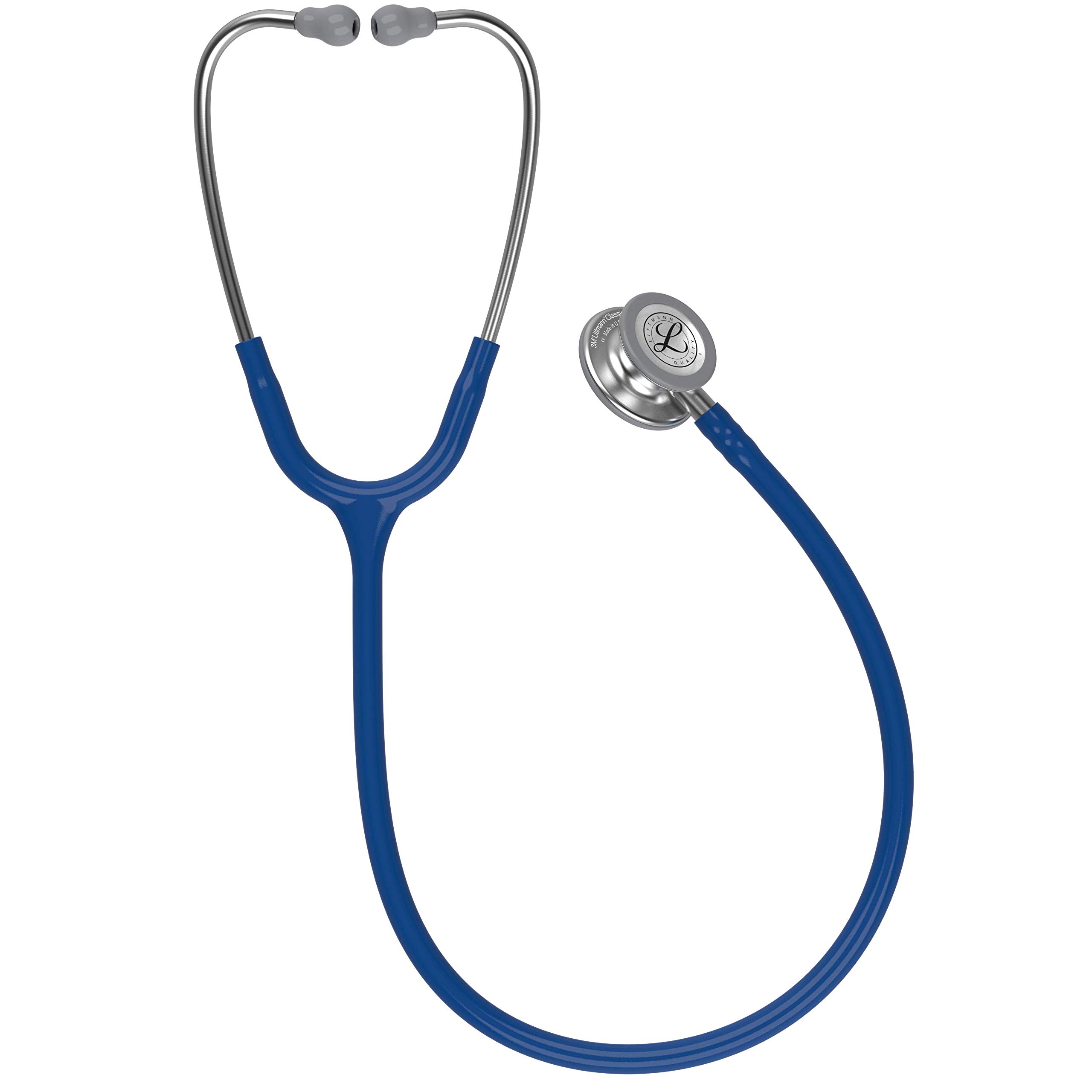 3M Littmann Classic III Stethoskop mit Gravur personalisiert, Arzt Stethoskop zur Überwachung, Profi Diagnostikstethoskop für Praxis, Klinik, Pflege, Rettungsdienst (Dunkelblau)
