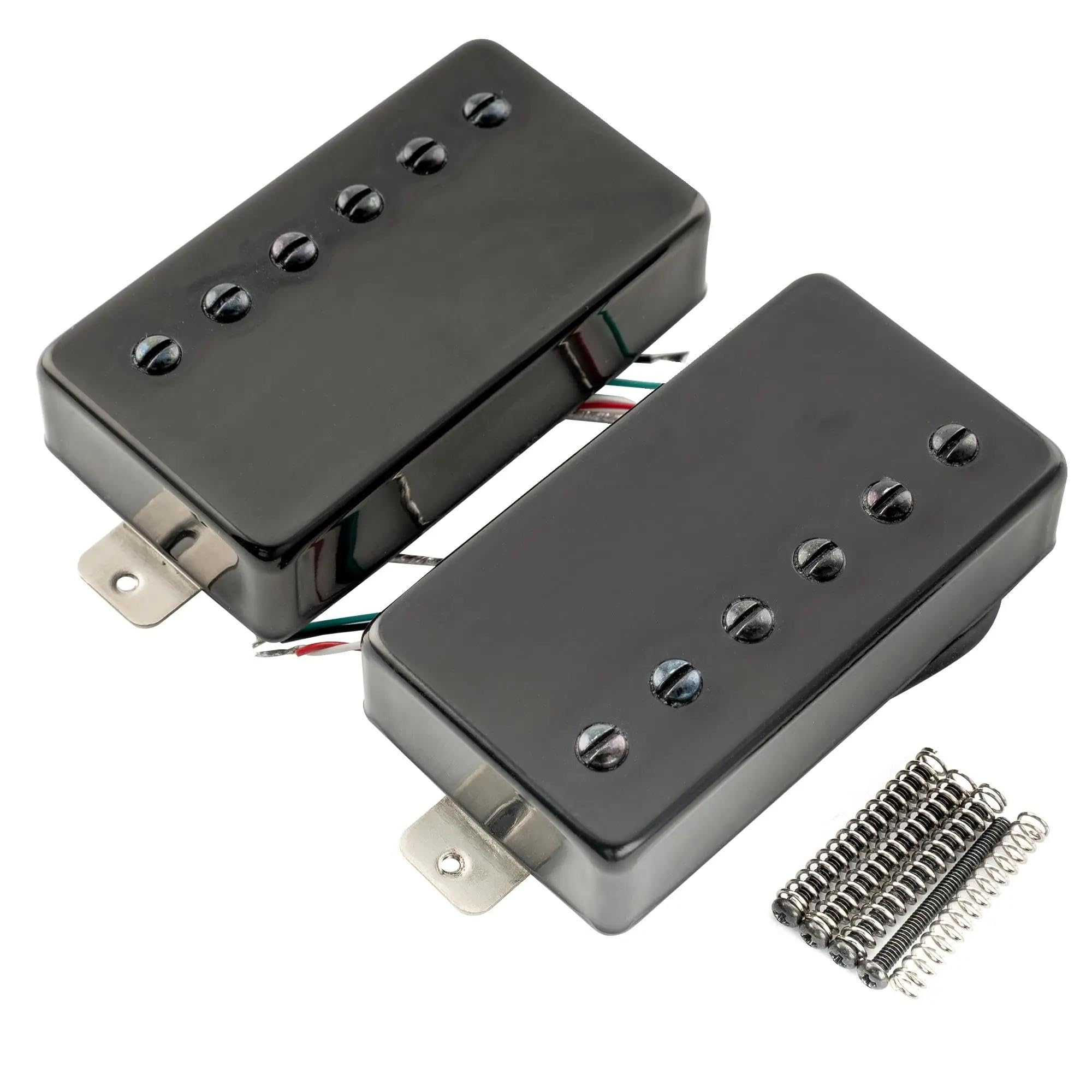 Przetwornik Do Gitary Elektrycznej Zestaw Do Odbioru | Zestaw przetworników Alnico 5 Covered Standard Humbucker przy mostku do gitary elektrycznej w kolorze czarnym(Black Set)