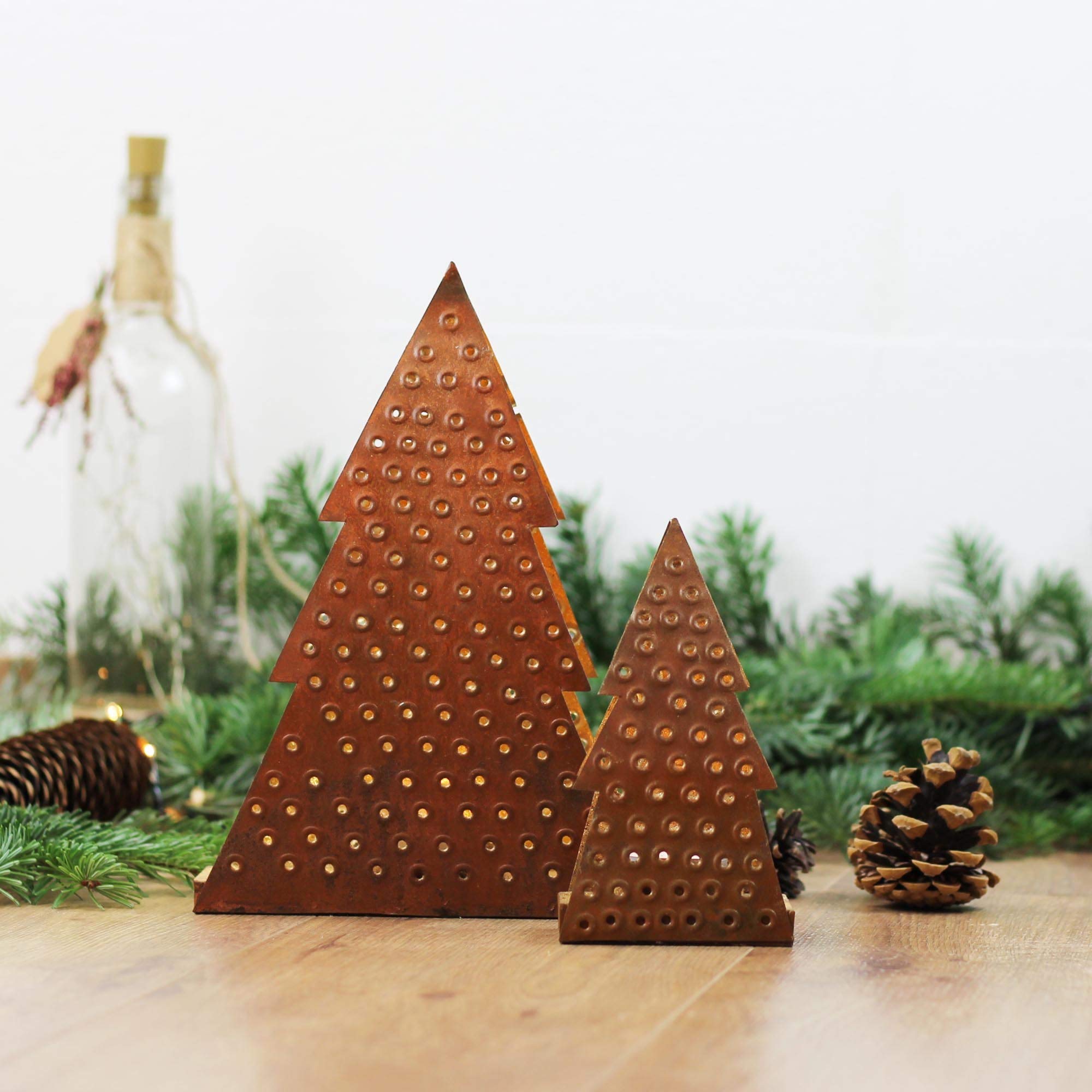 Photophore Sapin 25cm - Décoration de Noël, bougeoir, décoration pour Noël
