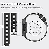 Vista 7 de EZMVZKU Correa de 22mm para Galaxy Watch 3 de 45mm, bandas de reloj de silicona suave para Samsung Gear S3 Frontier/Classic/Garmin Forerunner