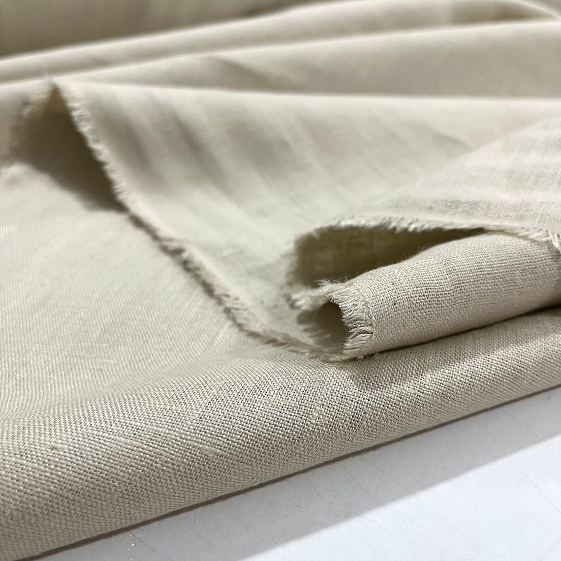 Amazon.com: Beige Linen Fabric, Linen Dress-Clothing Fabric,Organic Linen  Fabric,Linen Fabric by The Yard for Clothing(150cm// 1,64 Yard // 57 inc)