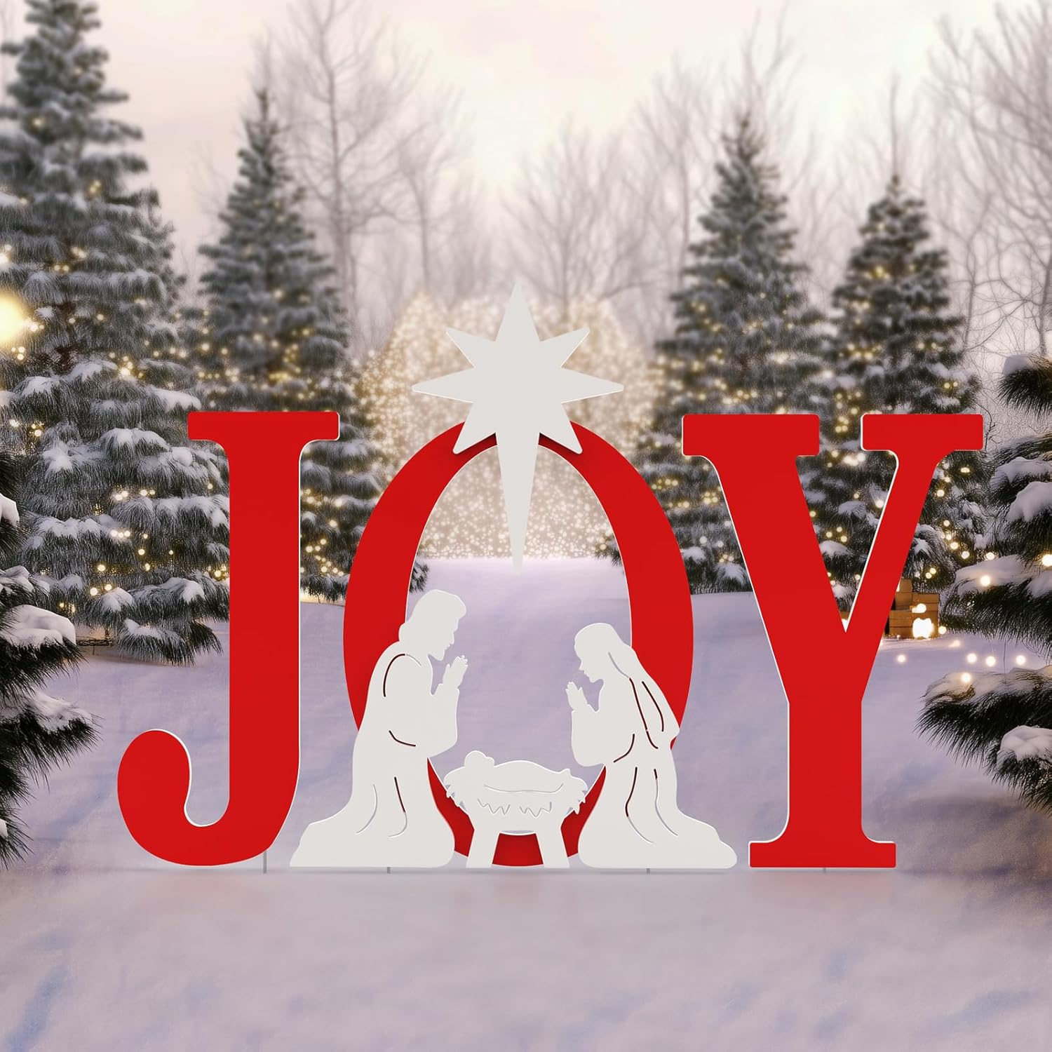JOY Outdoor Nativity Yard Decor 42"
