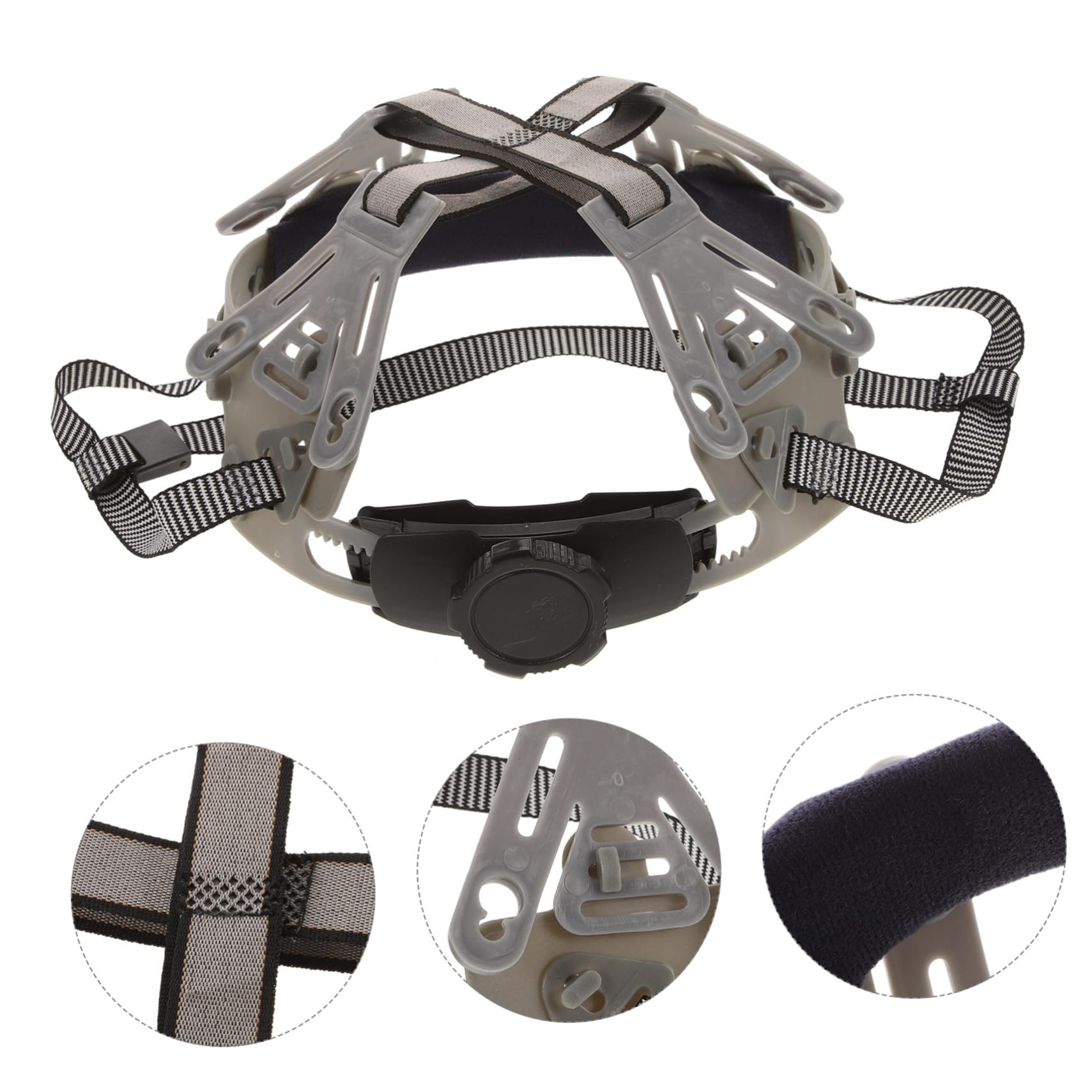 Mipcase Forro del Casco Barbilla De Casco Universal Casco Correa para La Barbilla Casco Forro De Sombrero Banda para El Sudor del Casco Seguridad Construcción Industrial Tela Gris