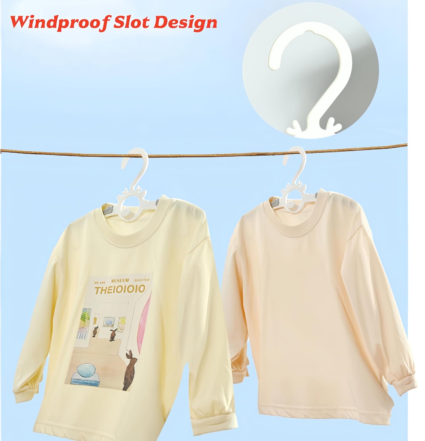 Baby Kids Clothes Hangers, 10 Pack Toddler Infant Nursery Childrens Hanger for Closet, Plastic Adjustable Stackable Hangers for Baby Clothes - Image 4