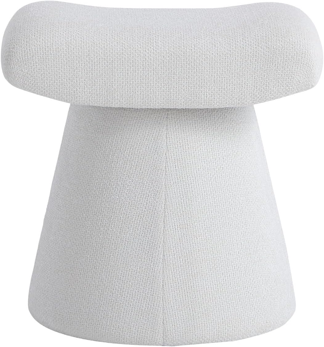 Get Set Style Modern Ottoman with Soft Padded Seat, Multifunctional Vanity Stool, Upholstered Footrest Stool for Living Room and Bedroom