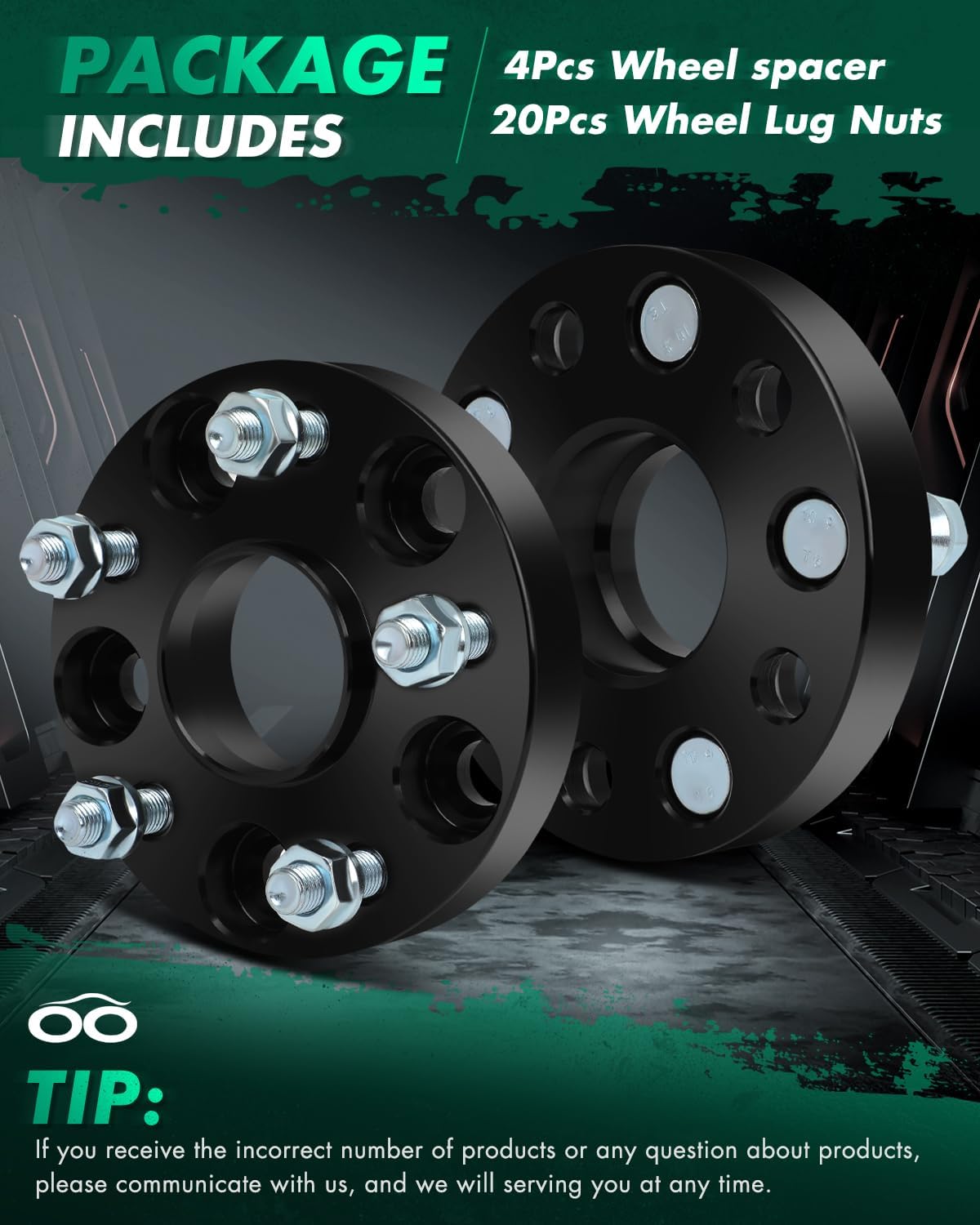 SCITOO 4Pcs 5x4.5 Wheel Spacers 1 inch Bore 60.1mm Studs 12x1.5 5 Lug Wheel Spacers Fit for Toyota for Lexus Scion XB RX300 UX200 RX350 IS200t GS400 GS450h RC350 IS350 IS300 SC400