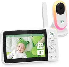 LeapFrog LF2415 Baby Monitor, 5" IPS LCD Screen | No WiFi, 1000ft Range, Night Vision, 2-Way Audio, Temperature Sensor