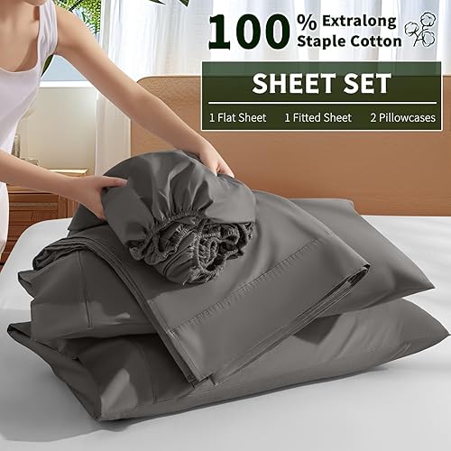 Miniatura 8 de AiAngu Juego de sábanas de microfibra de 1800 hilos de percal súper suave y cómodo, con bolsillos profundos de 16 pulgadas, sábanas transpirables y