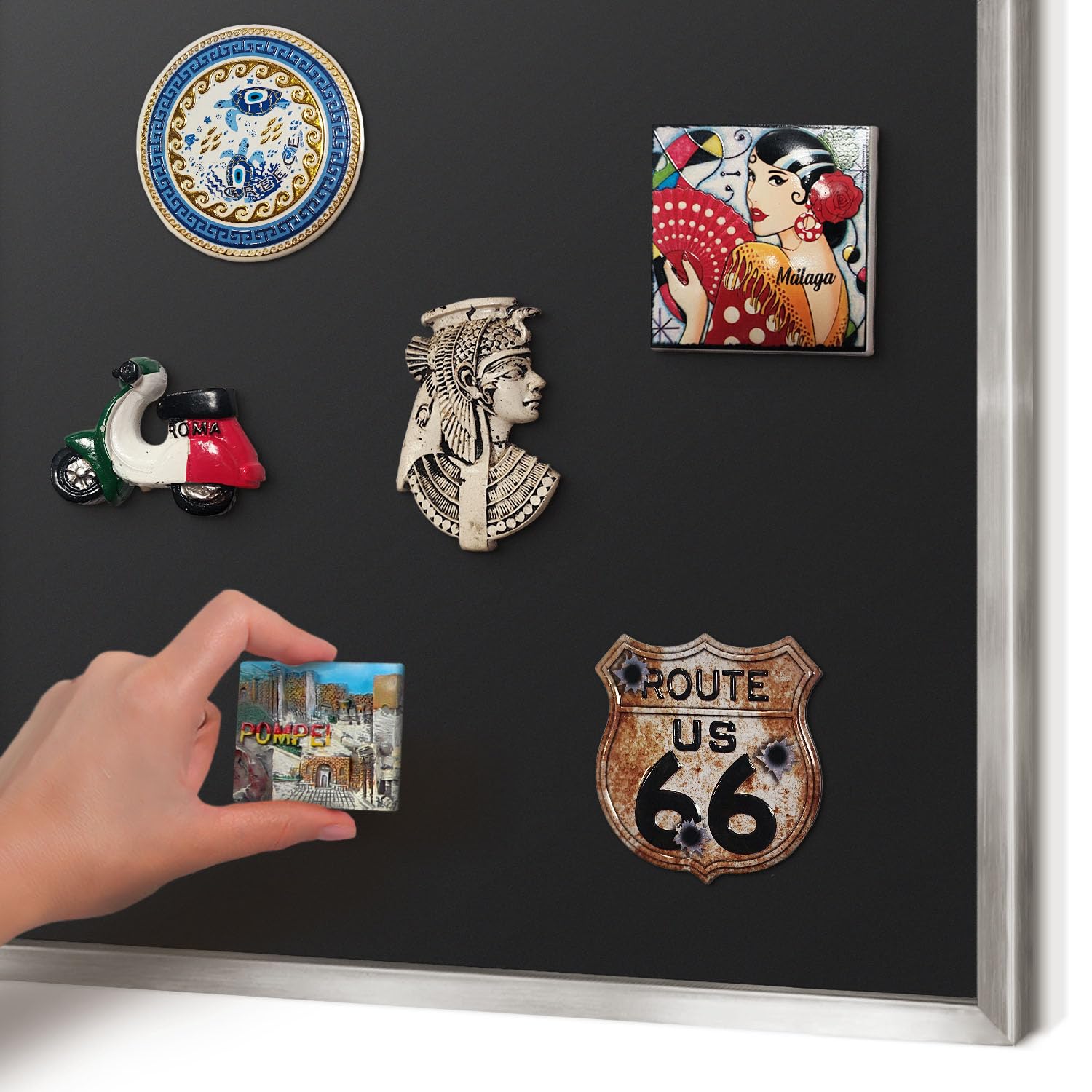 Panel Magnético Informativo 60x40 cm | Marco Plateado | Negro | Montaje Fácil | Pizarra de Pared | Para Restaurante y Bar | Expositor para Menú, Ofertas del Día
