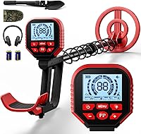 ikiu 2026 Professional Waterproof Metal Detector for Adults - High Accuracy Gold Finder with LCD Display, Adjustable Stem, Lightweight for Beach & Backyard Hunting
