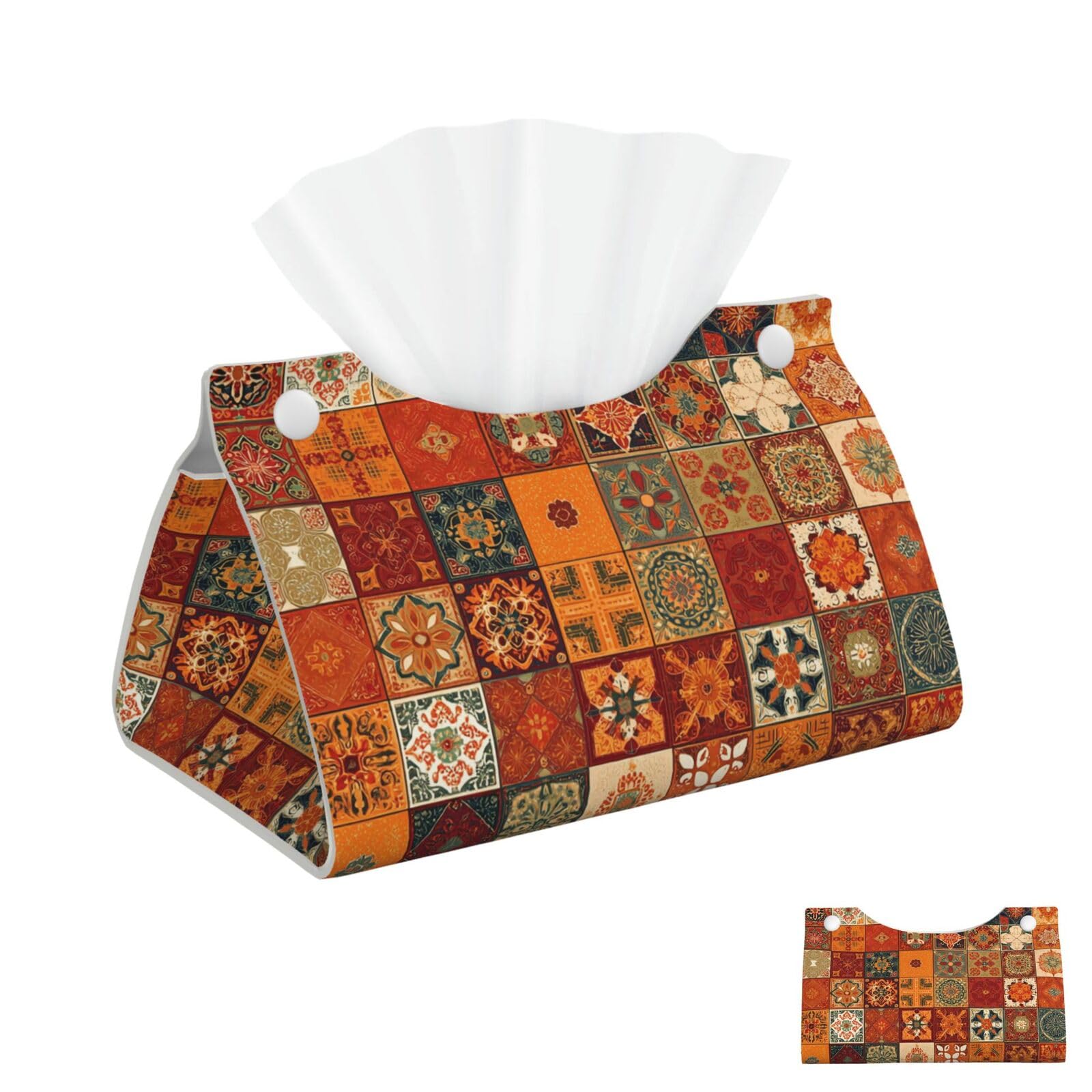 Group of Moroccan Geometric Tissue Box Cover Square Cube Boxes