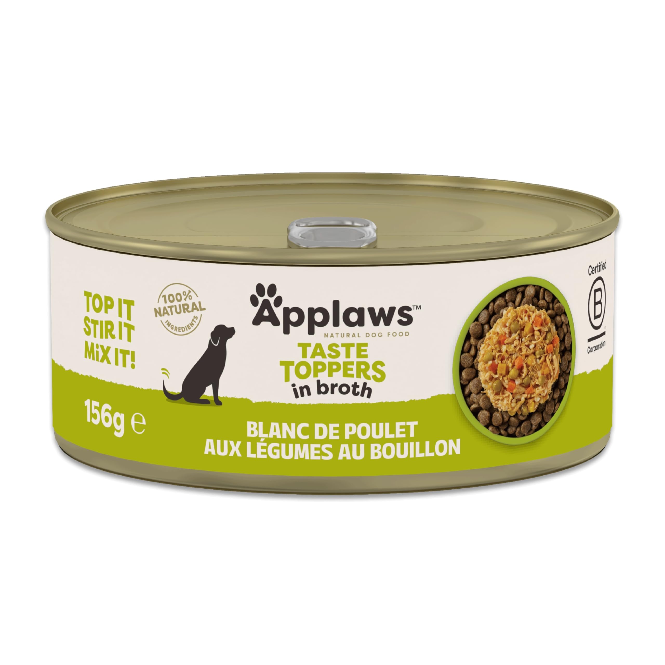 Applaws Nourriture Humide pour Chiens 100% Naturelle, Filet de Poulet avec Citrouille et Légumes en Bouillon - Lot de 12 boîtes de 156 g