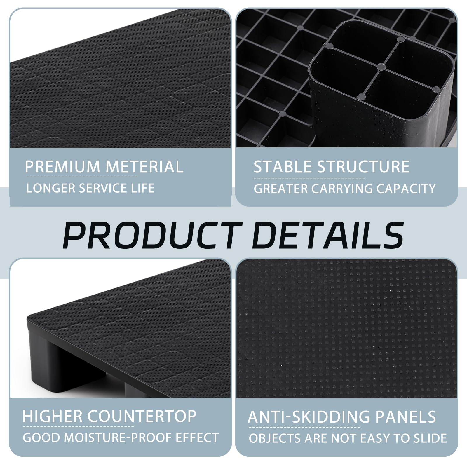 Snapklik.com : Vercraft 2 Pcs Plastic Pallet For Basement Storage Easy ...