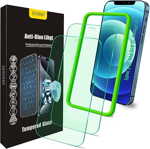 Miniatura 1 de Protector de pantalla para iPhone 1212Pro (6.1 pulgadas) HD anti bloqueo de luz azul, película de vidrio templado, protección ocular, compatible con