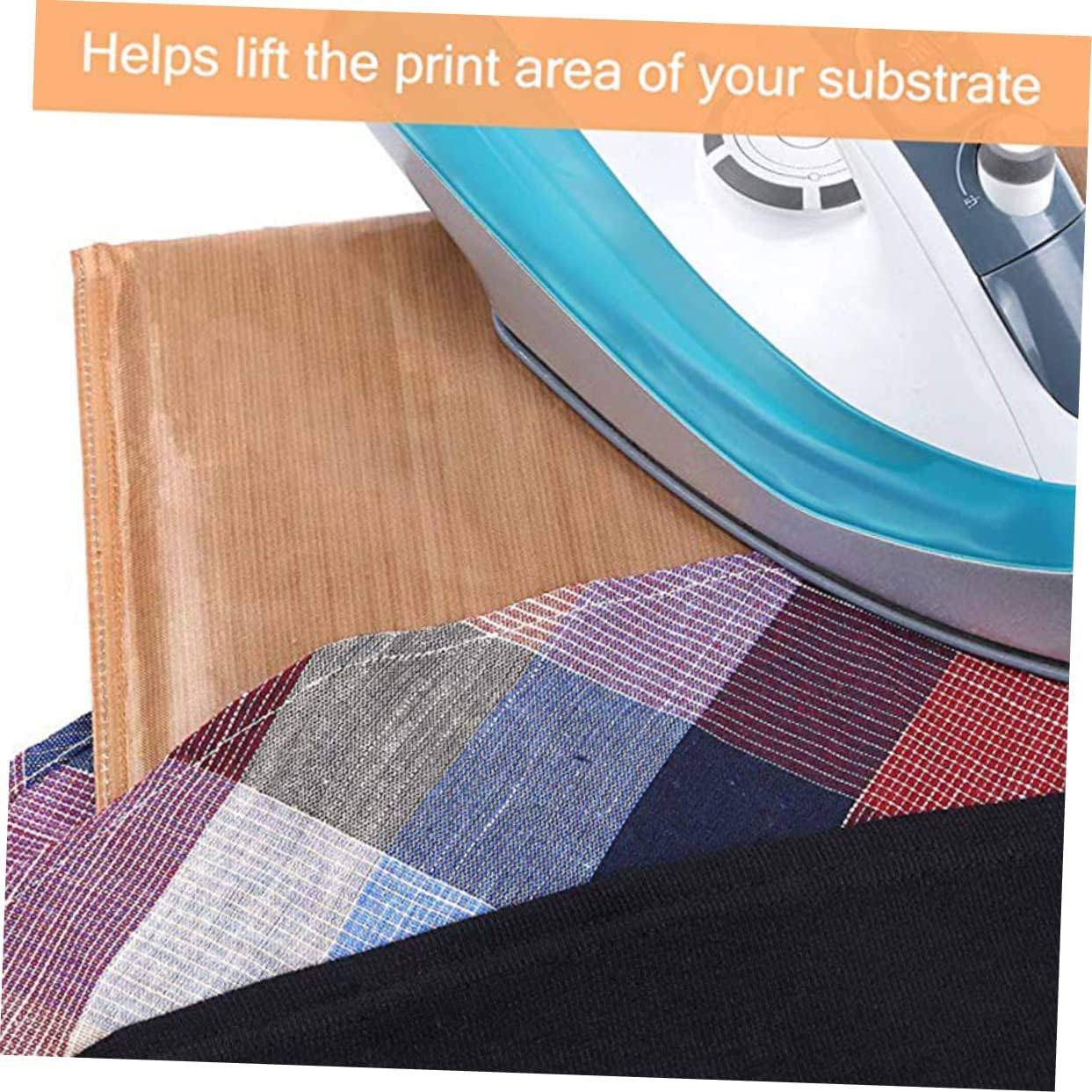 GLSTOY 2pcs Heat Resistant Heat Press Pillow Reusable PTFE Transfer Mat for Vinyl Projects Smooth Surface for Clothes Accessories and Hats