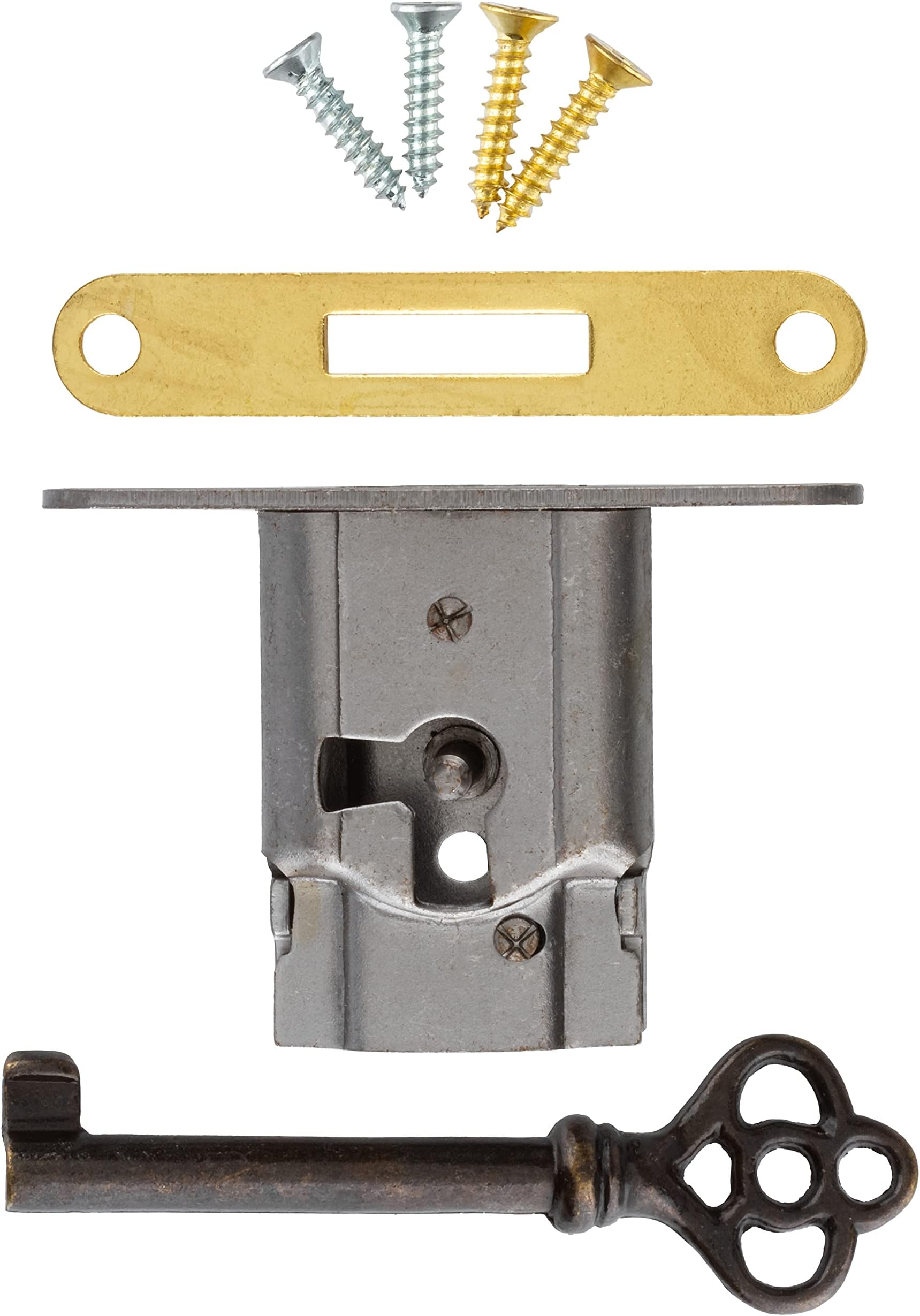 Full Mortise Lock with Plate and Skeleton Key