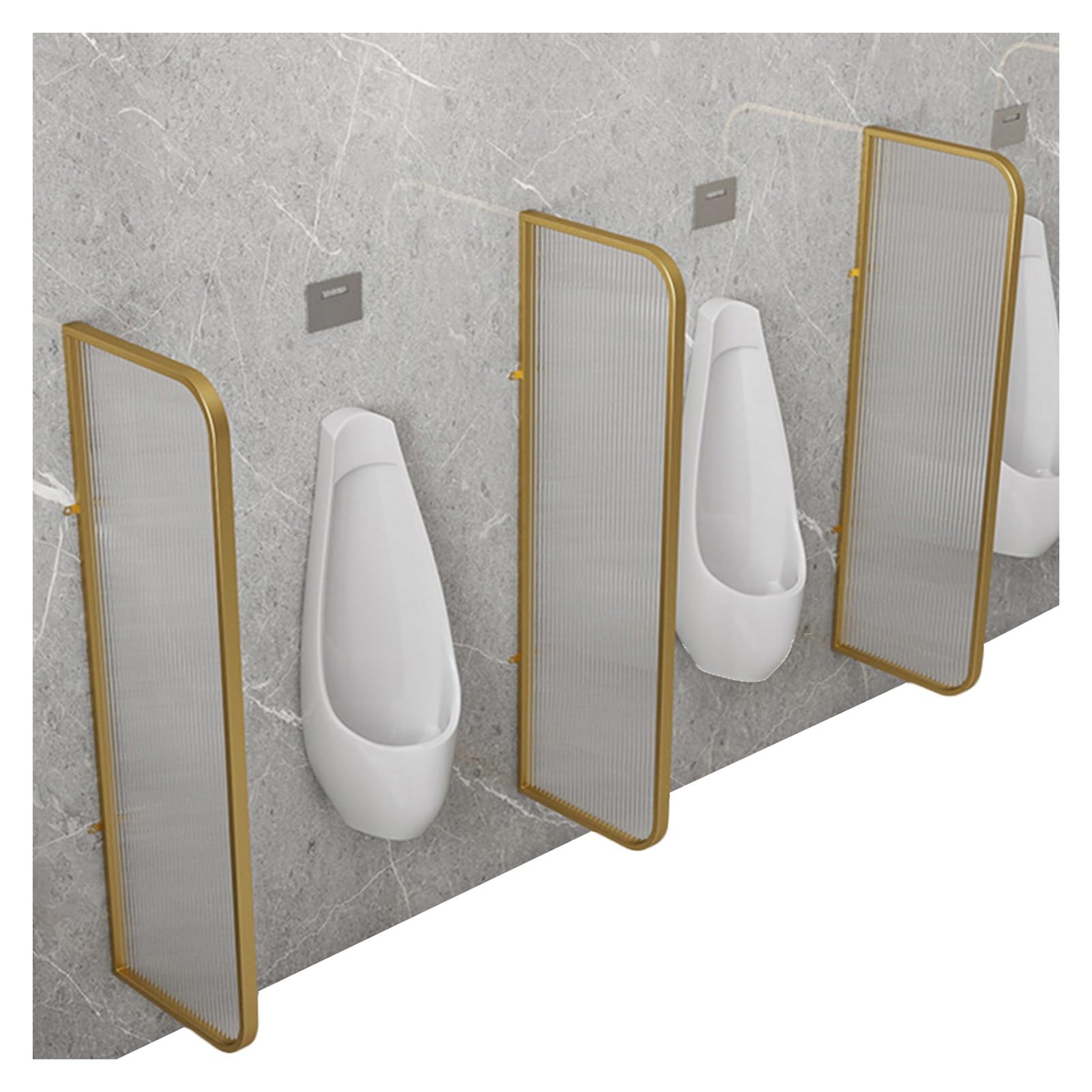 GTHTUHFD Wall Mounted Urinal With Panel Baffle For Public Restrooms 47.24 X 15.74 Inches Ideal Adult Urinal Privacy Solution For High Traffic Areas