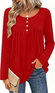 Zeagoo Long Sleeve Shirts for Women Dressy Casual Blouses Loose Tunic Tops