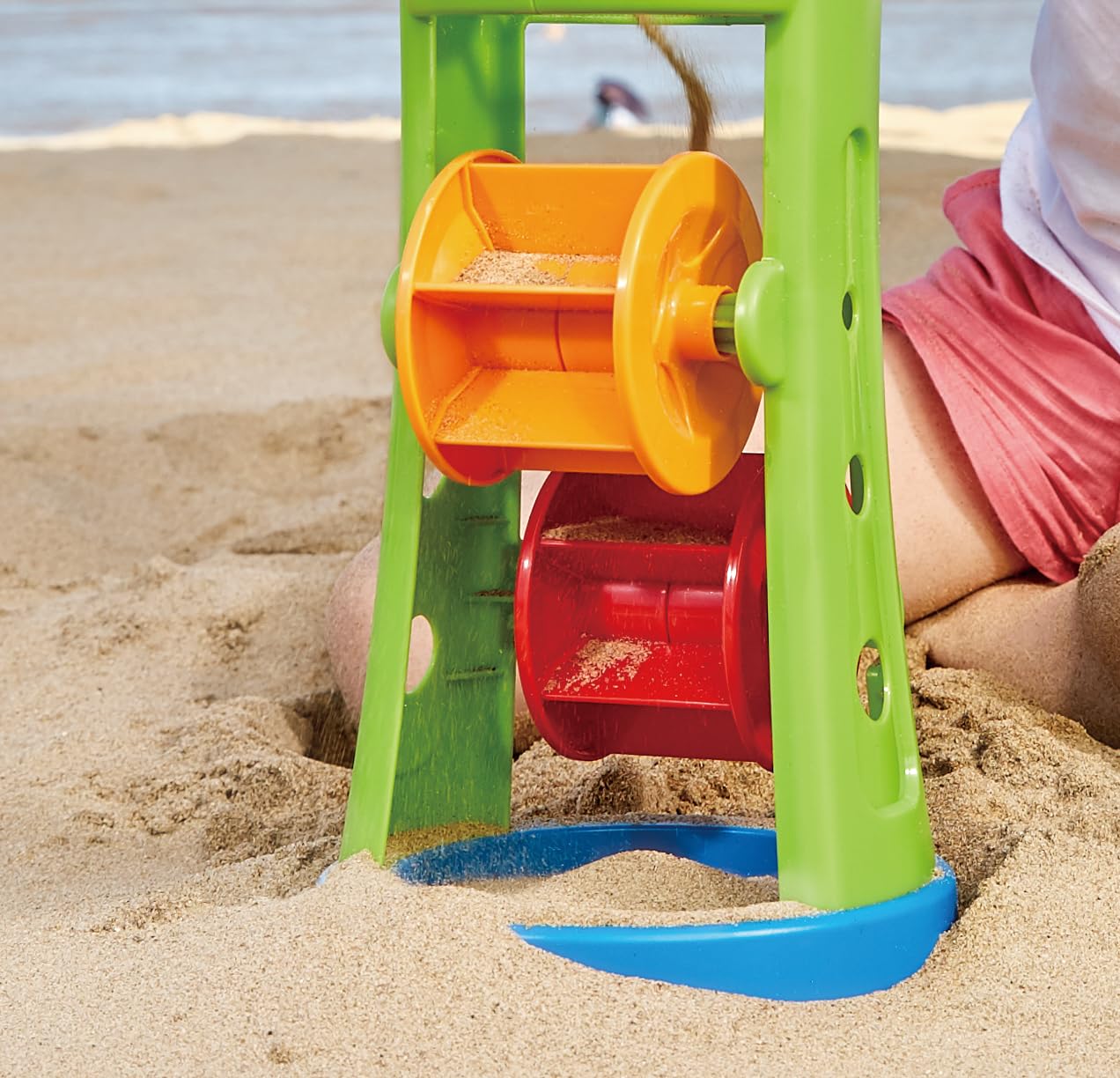 Hape E4046 Double Sand and Water Wheel - Beach and Bath Toys
