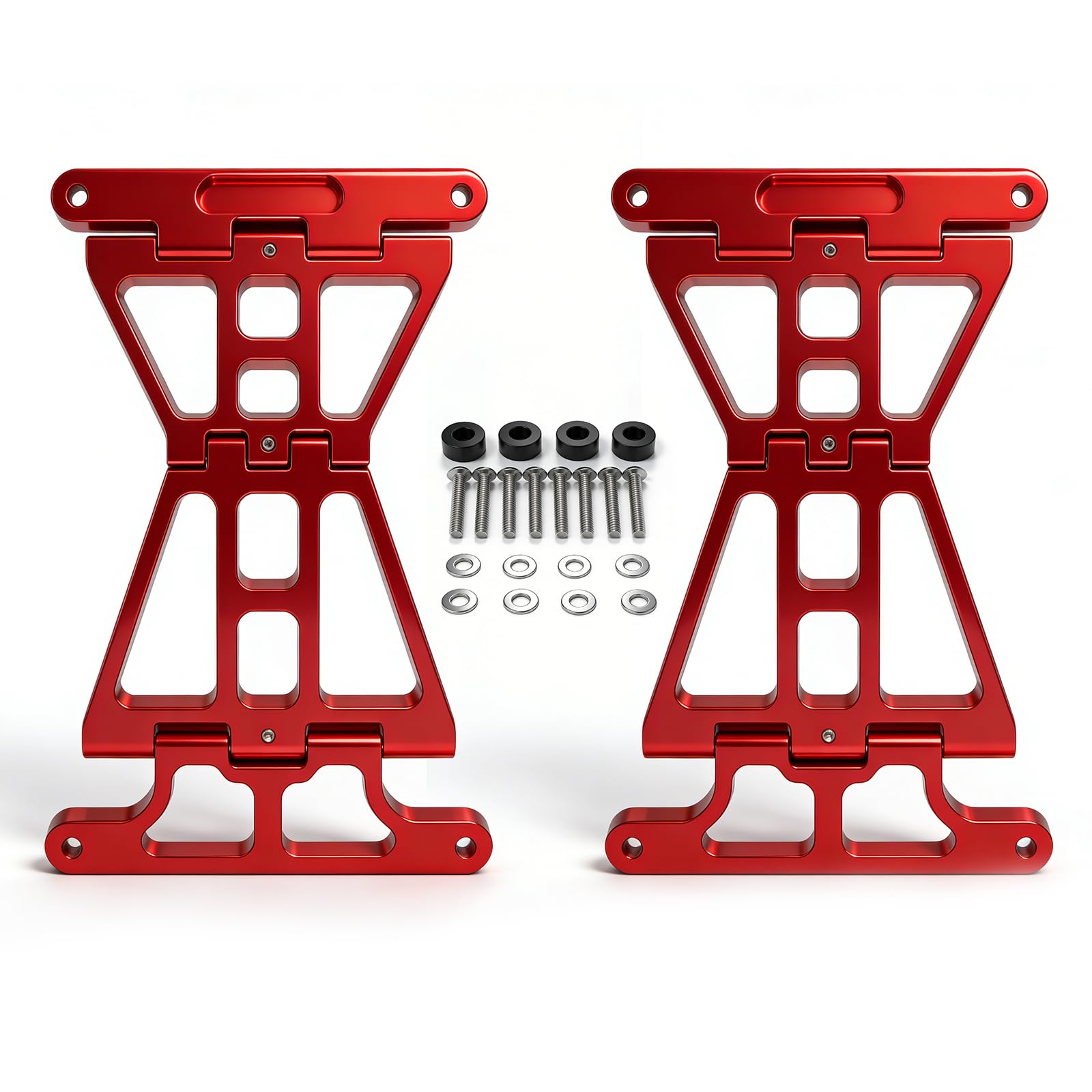 Photo 1 of M Maintenanse Aluminum Saddlebag Lid Anti Over Rotation Stoppers for Harley Davidson Touring Models (2014–2026) (Red)
