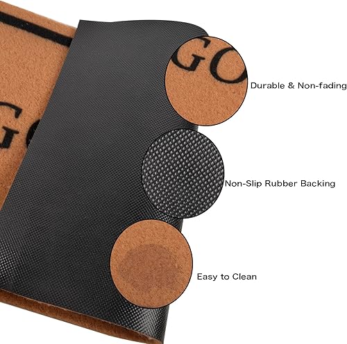 Vista 8 de ChezMax Felpudo antideslizante impermeable divertido para interiores y exteriores, tapete de bienvenida universal para puerta delantera, absorbente