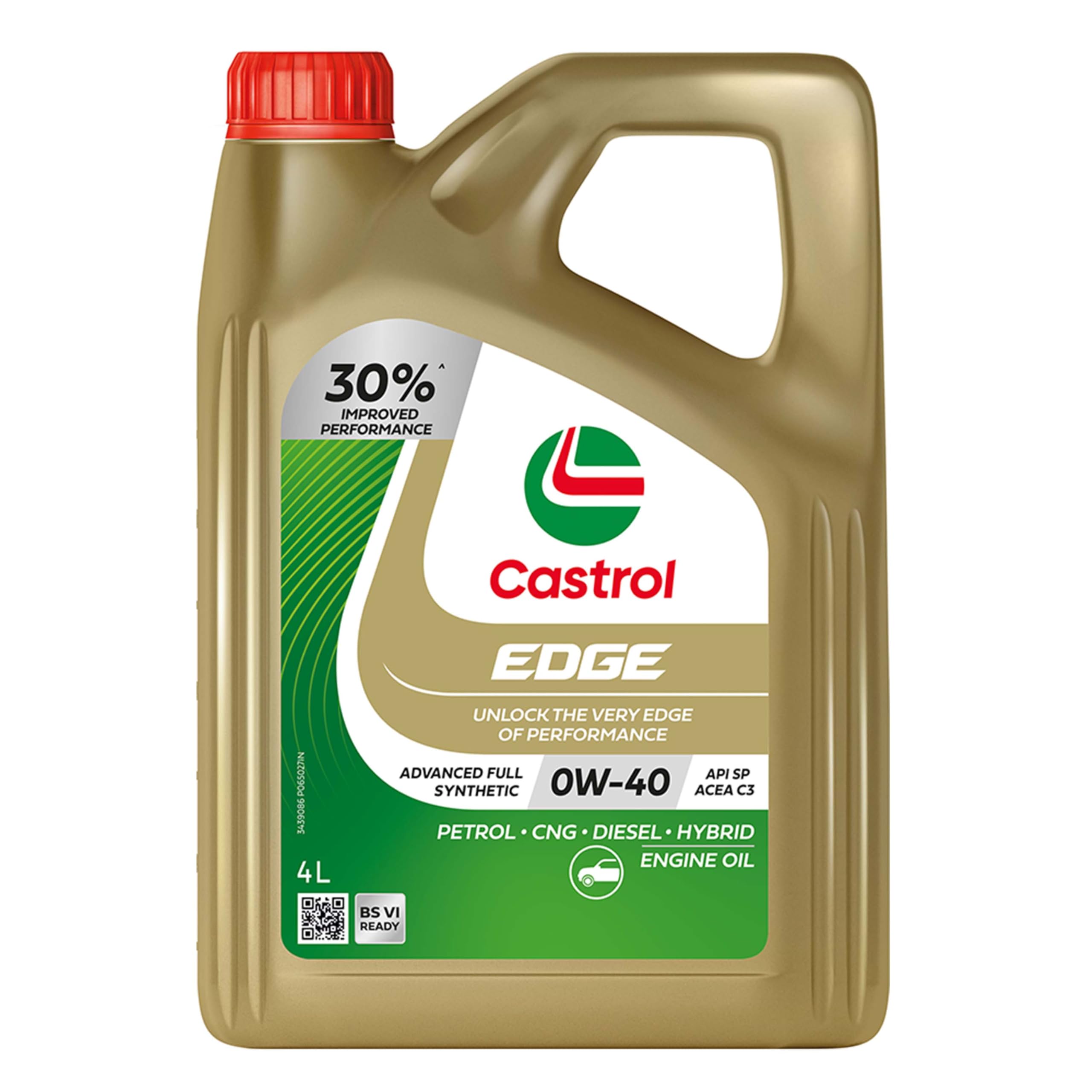 【8L】Castrol EDGE 0W-40 4L エンジンオイル 2缶セット Castrol EDGE 0W-40 Advanced Full Synthetic Engine Oil | Power