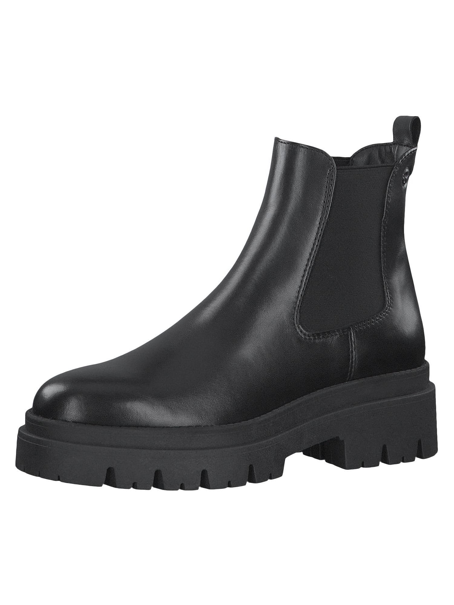Tamaris Women's Chelsea Boot 1-25492-41 Slim, Black (Black Leather), 37 EU