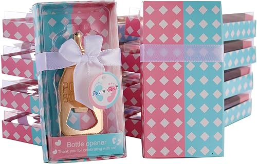 Vista 15 de 24 abrebotellas, recuerdo de baby shower para invitados, abrebiberones de oro rosa, regalos de boda, regalos de baby shower, regalos para invitados