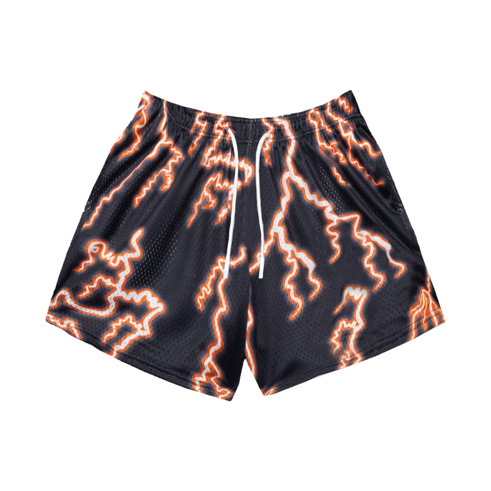 DIOTSR Mens Graphic Shorts Summer Casual Flat Front Shorts Cool Streetwear Designer Shorts Drawstring