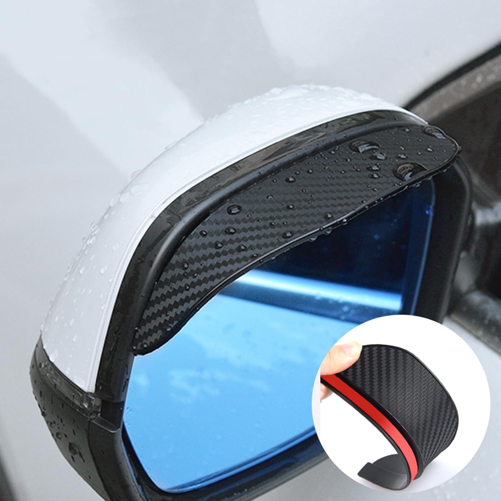 R-timer Car Door Wing Mirror Rain Deflector for Nissan X-Trail T33 Qashqai J12 Ariya e-Power 2024, Rearview Visor Weather Shield Water Guard Sun Eyebrow Flexible Protection Board
