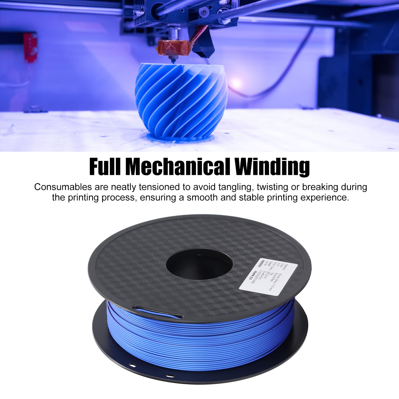 Materiały eksploatacyjne do druku 3D Filament do drukarki 3D PLA Dwukolorowy Niebieski Czerwony Starannie nawinięty miękki Filament PLA do projektów drukowania 3D o dużej