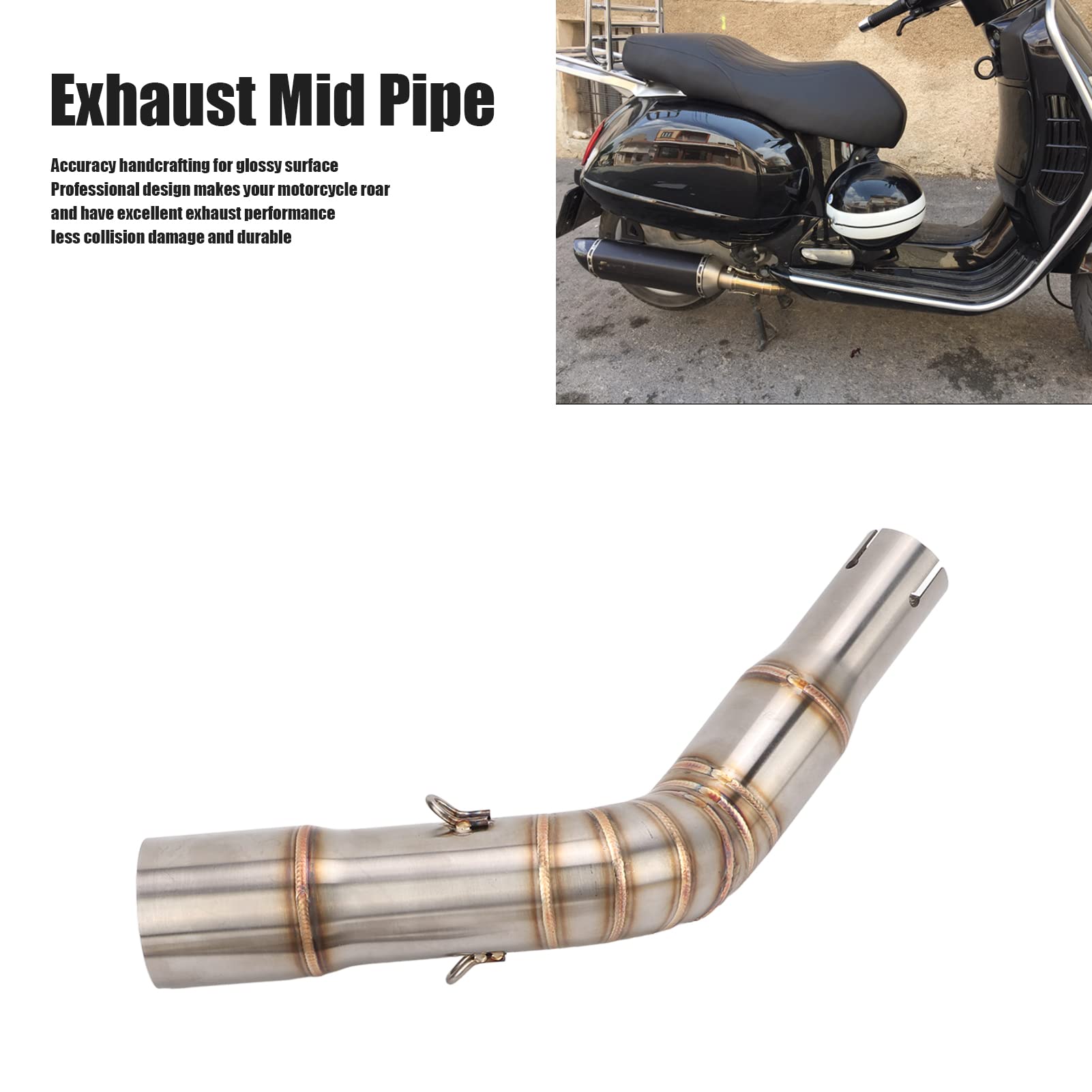 Auspuff-Mitte-Verbindungsrohr aus Metall Ersatz für GTS 125 250 300 2008-2021
