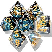 Vista 12 de Juego de dados de Dungeons and Dragons DND, juego de dados de resina poliédrica D&D, adecuado para juegos de rol, RPG, Pathfinder, juego de dados DND