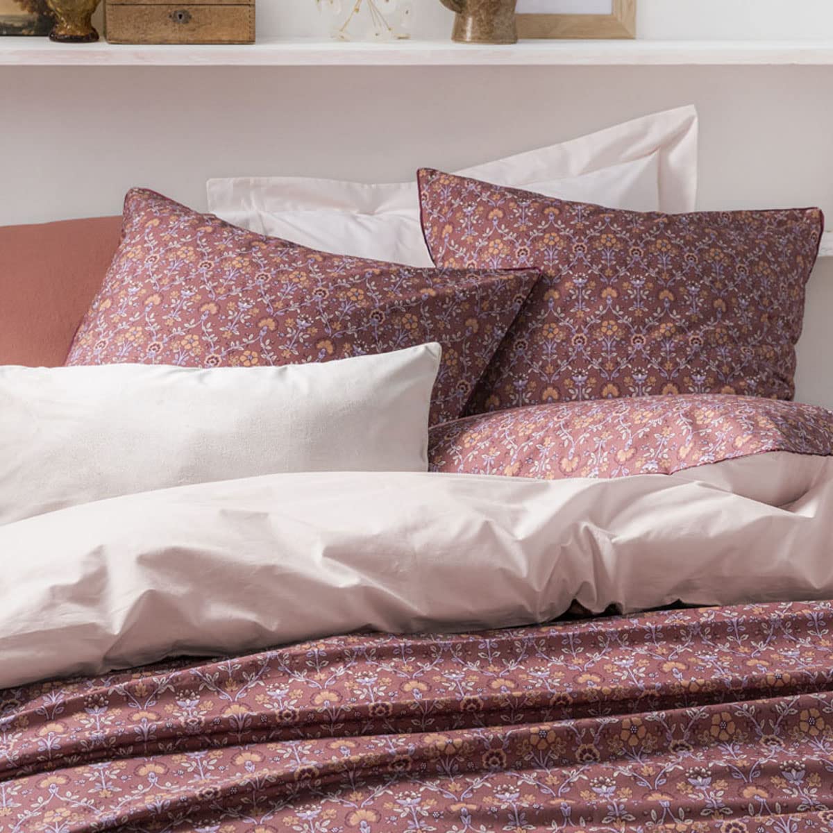 Essix Printed Virginia Duvet Cover 140 x 200 cm, Purple - Image 3