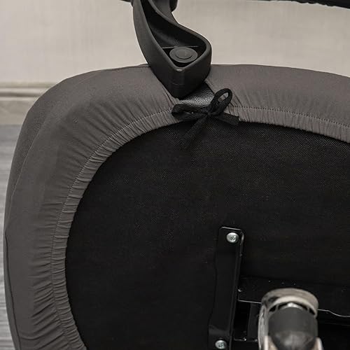 Miniatura 5 de Melaluxe - Funda elástica universal para silla de oficina, funda para silla de escritorio de computadora (tamaño L) - Gris oscuro