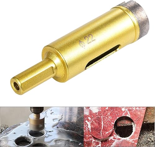 Miniatura 7 de KATUR Broca de sierra de diamante de 0.866 in de diámetro, broca de núcleo hueco de mármol de porcelana de pizarra para vidrio, cerámica, porcelana,