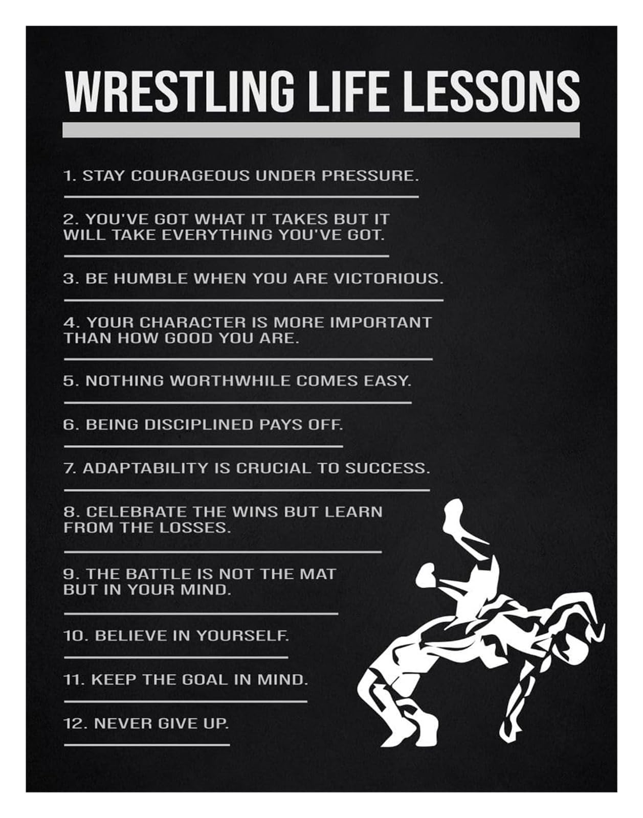 IDGTTLDF Tough Wisdom Metal Tin Sign Resilience Quote Wall Plaque Basement Workshop Patio 8 X 12 inch