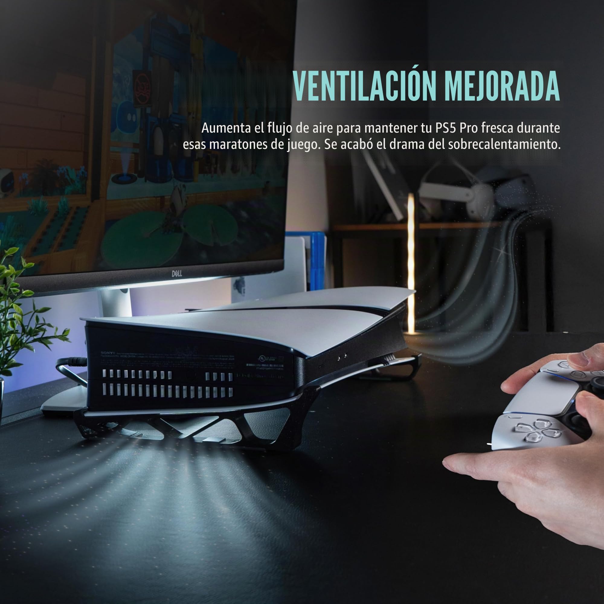 Glistco Patines - Soporte horizontal para PS5 Pro compatible con Disc & Digital Edition [PlayStation_5] (negro)