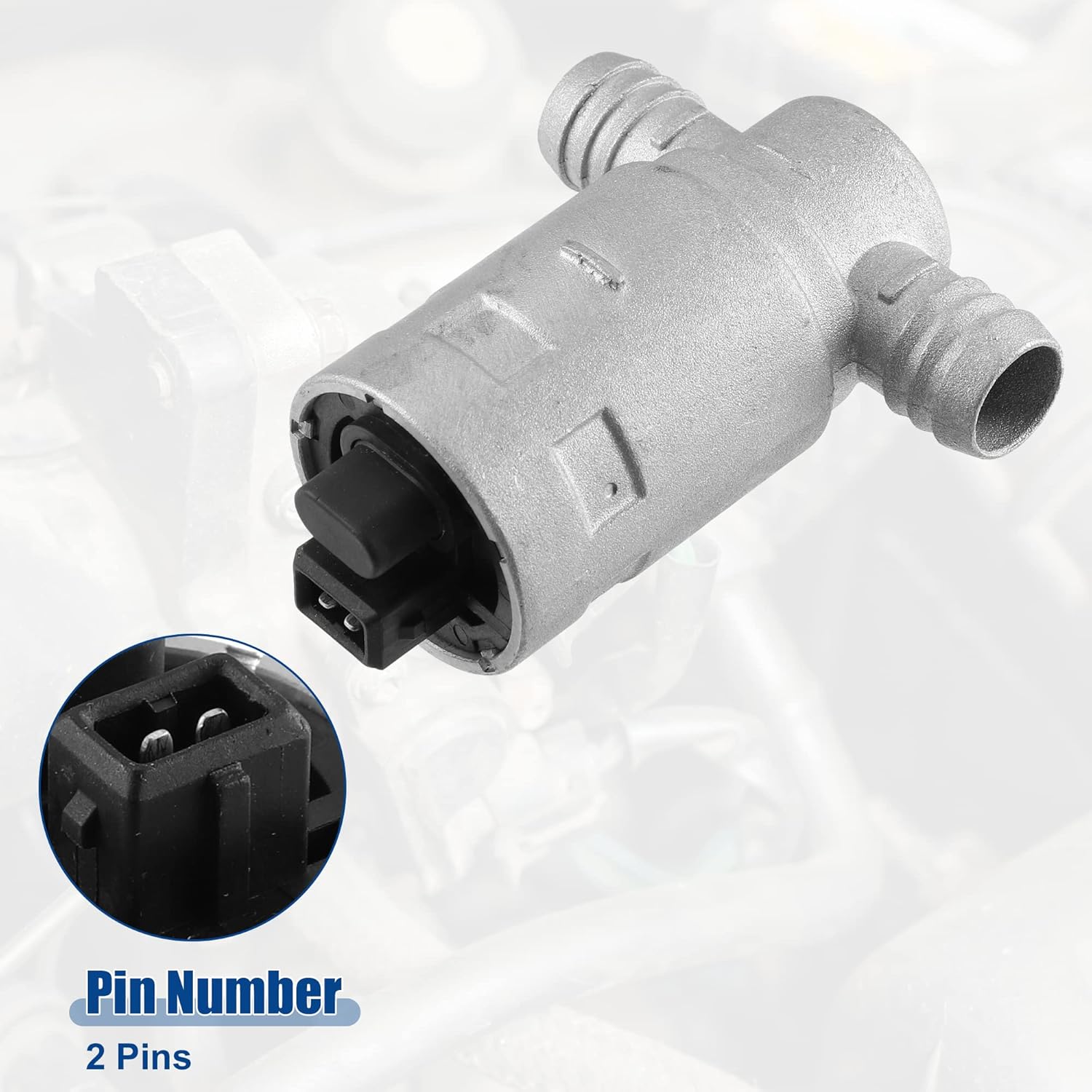 ACROPIX Idle Air Control Valve Fit for BMW 318i 740i 1991-1995 NO. 13411247197 - Pack of 1 Silver Tone