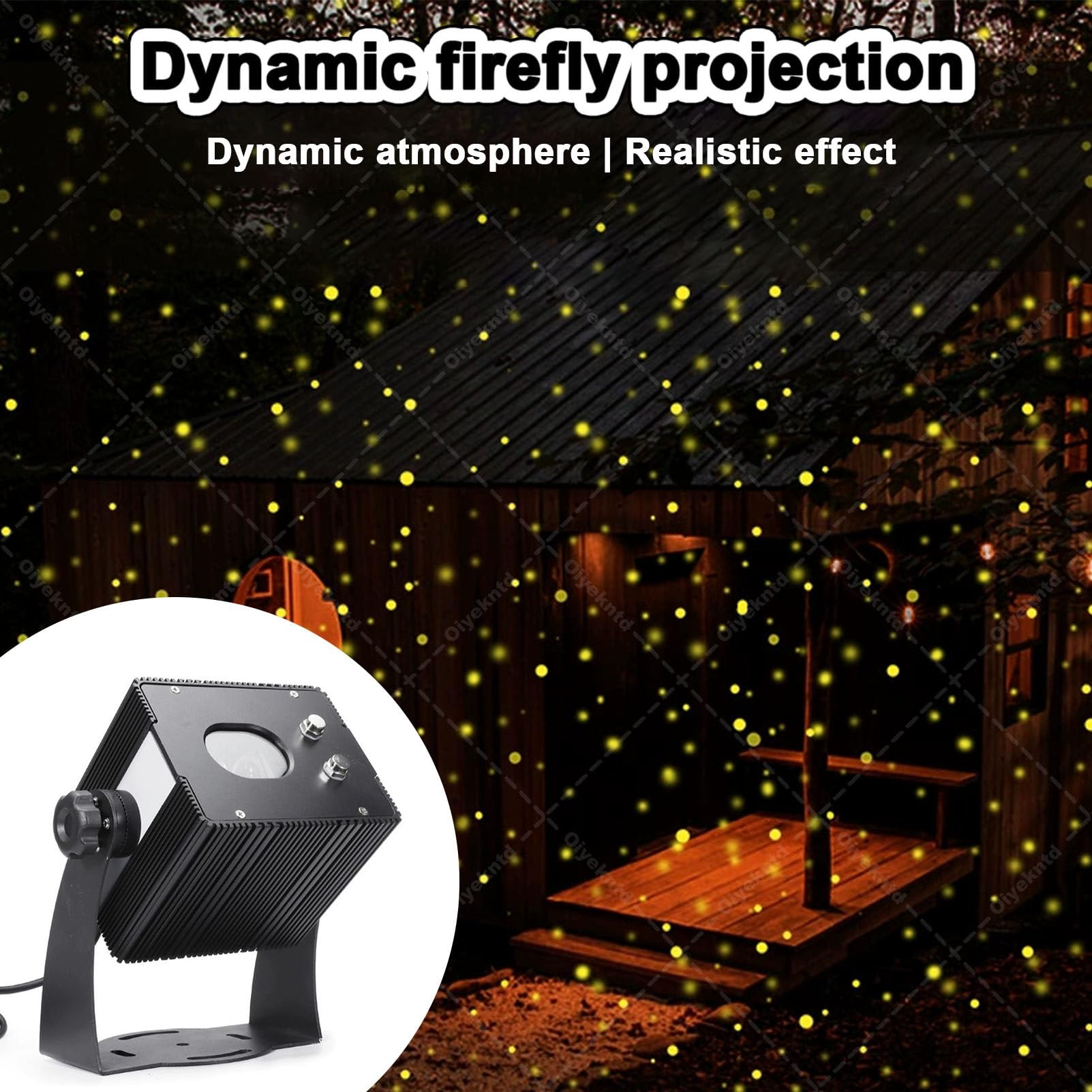 Projecteur Laser d'étoiles pour extérieur, Effets Lumineux de lucioles, lumières Laser de Noël, décorations de fêtes pour Jardin, Arbres, Maison, aménagement paysager 30W-Blue
