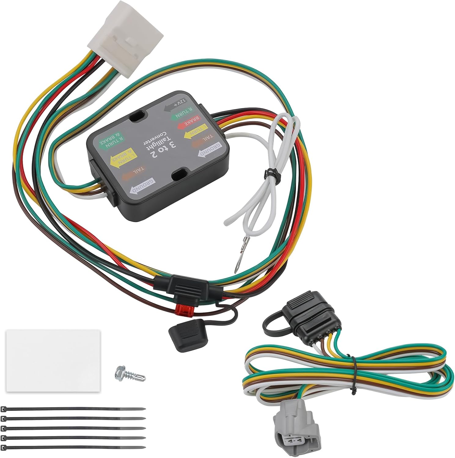 WATERWICH 4-Pin Trailer Wiring Harness Compatible with Toyota Highlander 2020-2024 Replacement for 56480 Trailer Hitch Wiring Harness for Trailer Lights Connect