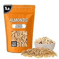 Vista 16 de Oh! Nuts Almendras blanqueadas en trozos – crudas – 100% naturales – 2 libras – Almendra alta en proteínas – Envasado en bolsa de cierre